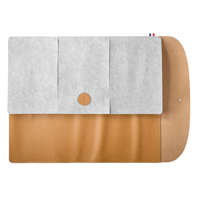 8-Slot Recycled Leather Knife Roll-OPINEL USA