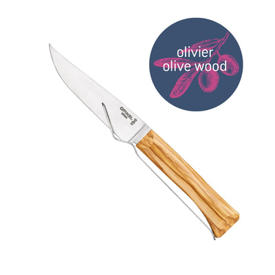 Cheese Knife and Fork - Olive Wood-OPINEL USA