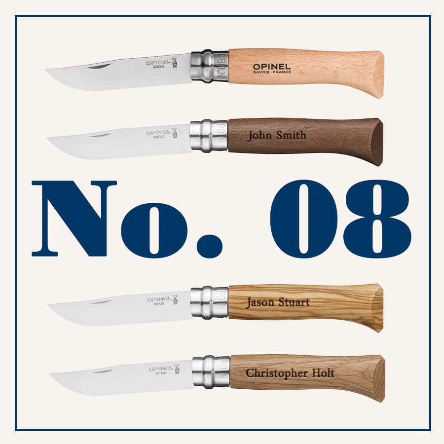 Engraved Gift Bundles | Set of 8 No.08 Stainless Steel Folding Knives