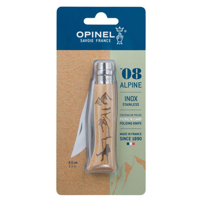 No.08 Engraved Handle Folding Knife - Alpine Adventures-OPINEL USA
