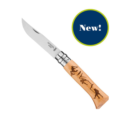 No.08 Engraved Handle Folding Knife - Alpine Adventures-OPINEL USA