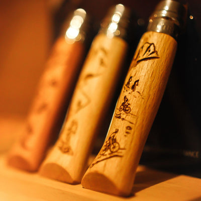 Warehouse Sale | No.08 Engraved Handle Folding Knife - Alpine Adventures-OPINEL USA