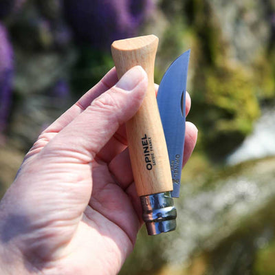 No.09 Beech Wood Stainless Steel Folding Knife-OPINEL USA