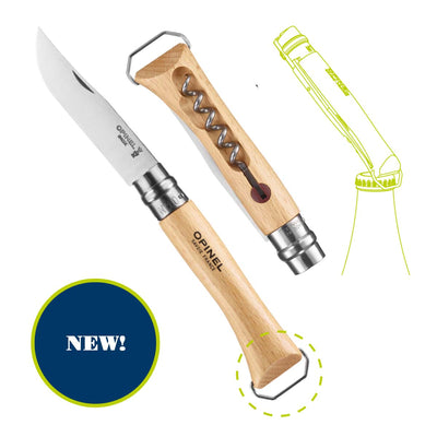 Warehouse Sale | No.10 Corkscrew Stainless Steel Folding Knife with Bottle Opener-OPINEL USA