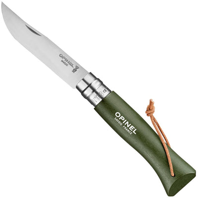SPECIAL - No.08 Stainless Steel Folding Knife with Lanyard Khaki-OPINEL USA