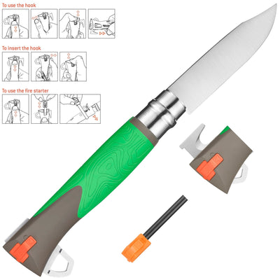 Warehouse Find | No.12 Outdoor Explore Folding Knife With Fire Starter Orange-OPINEL USA