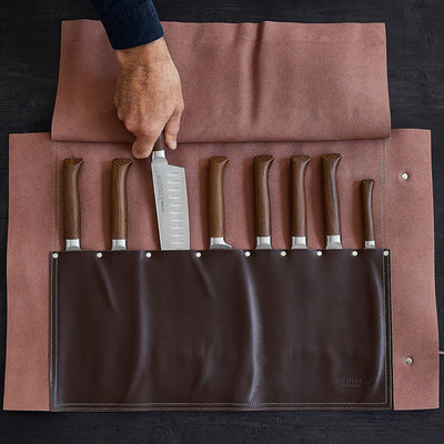 Warehouse Sale | 8-Slot Synthetic Leather Chef Knife Carrier-OPINEL USA