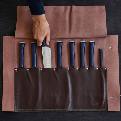 Warehouse Sale | 8-Slot Synthetic Leather Chef Knife Carrier-OPINEL USA