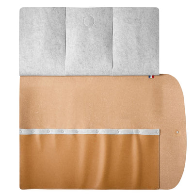 8-Slot Recycled Leather Knife Roll-OPINEL USA