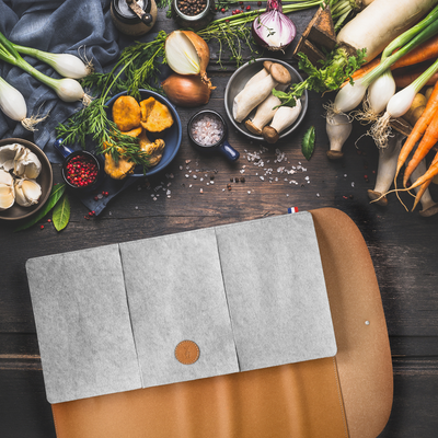 8-Slot Recycled Leather Knife Roll-OPINEL USA