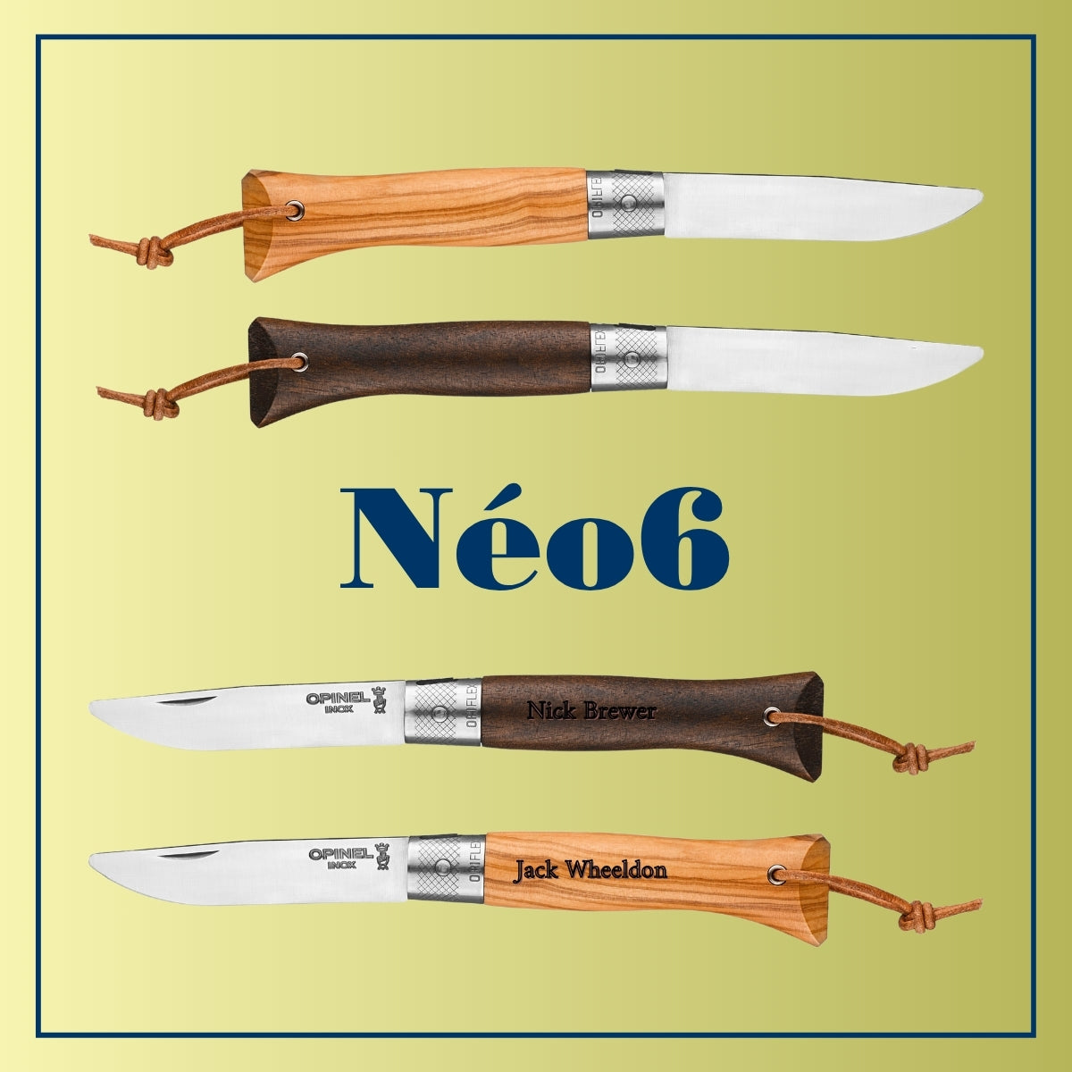 Engraved Gift Bundles | Set of 8 Néo6 Everyday Carry Folding Knives-OPINEL USA