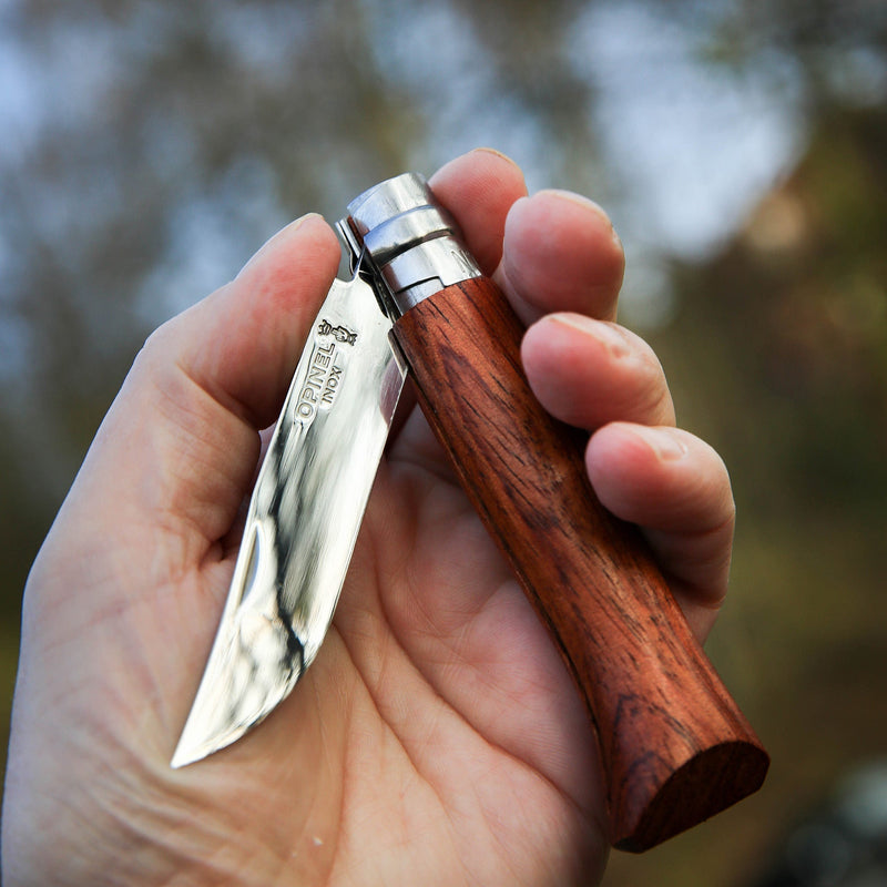 No.06 Padouk Polished Stainless Steel Folding Knife