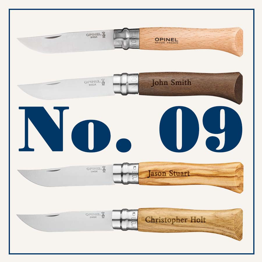 Engraved Gift Bundles | Set of 6 No.09 Stainless Steel Folding Knives-OPINEL USA