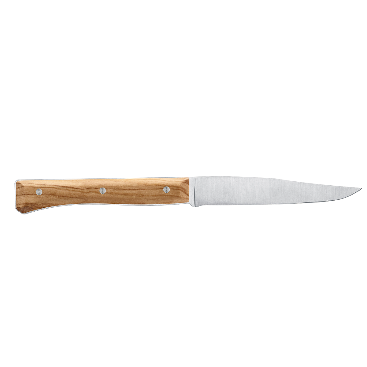 Opinel Facette Full-Tang Steak Knives, Set of 4, Wood Handles on