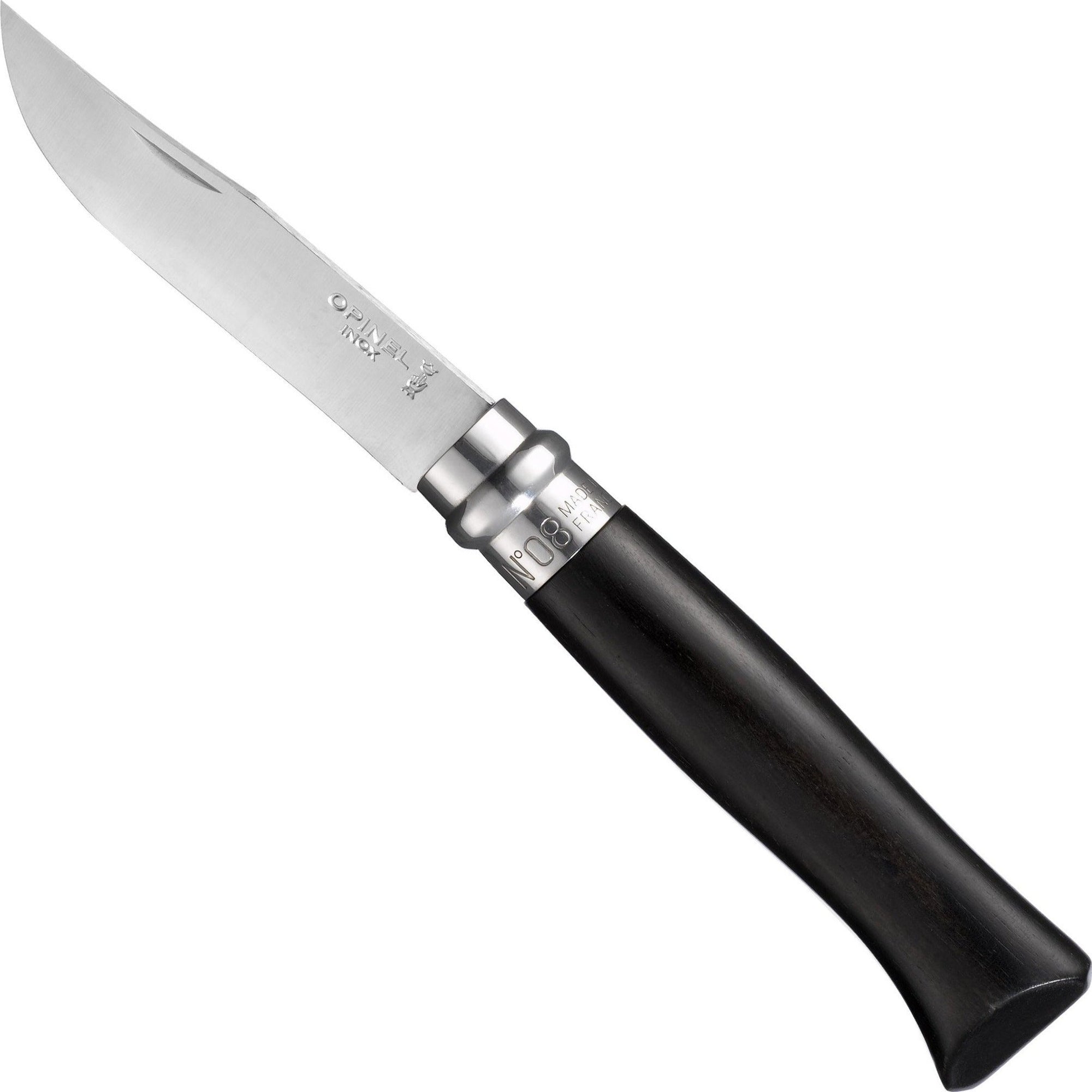 No.08 Ebony Polished Stainless Steel Folding Knife