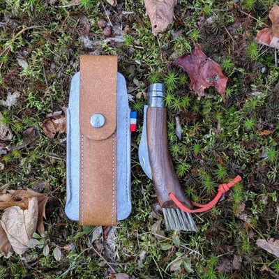 No.08 Mushroom Knife Walnut with Brush-OPINEL USA