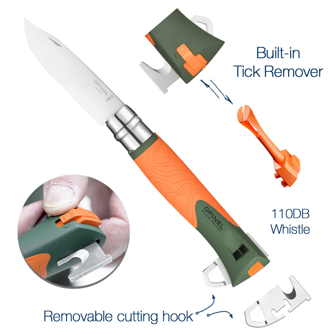 Opinel No.12 Explore Folding Knife with Tick Remover