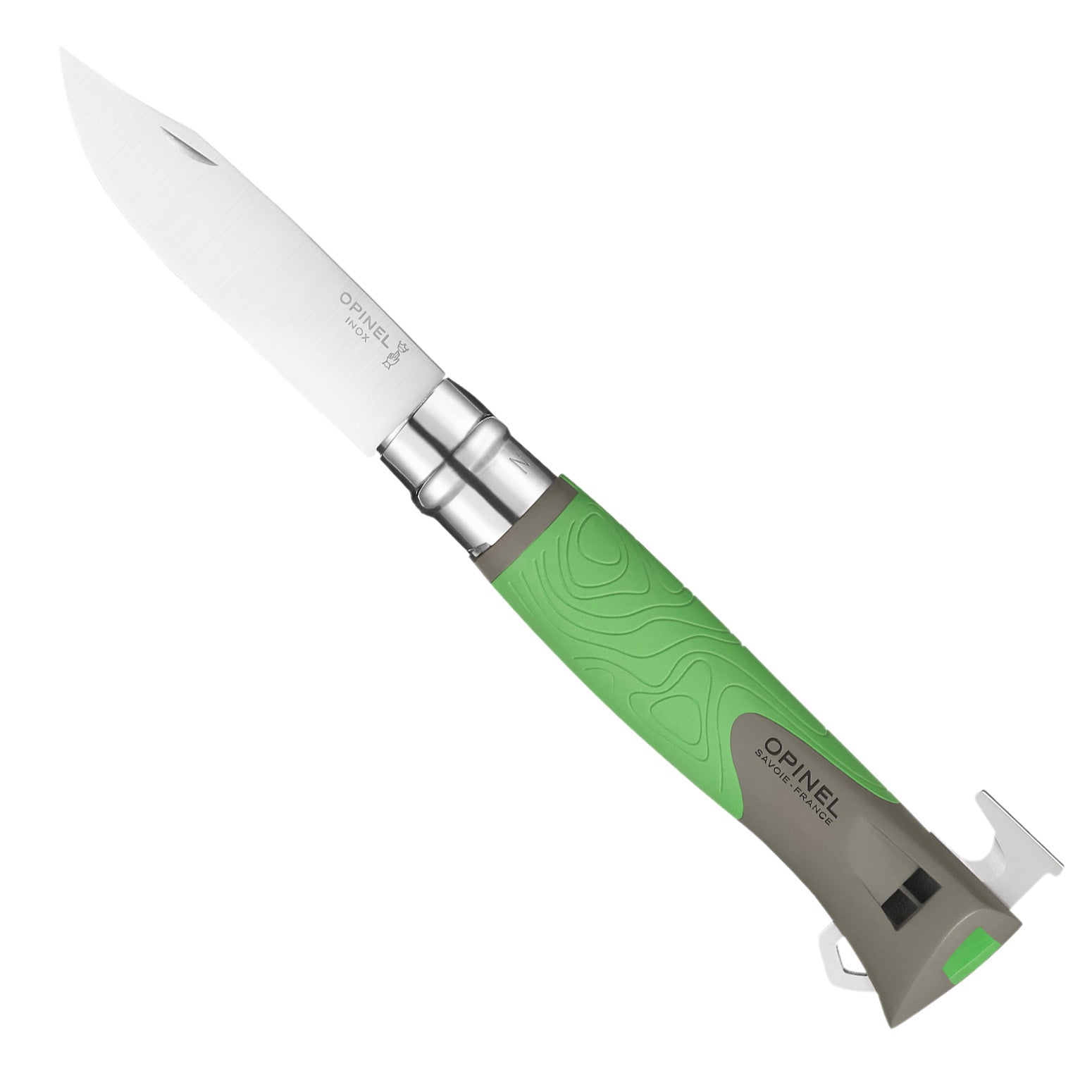 Warehouse Find | No.12 Outdoor Explore Folding Knife With Tick Remover GREEN