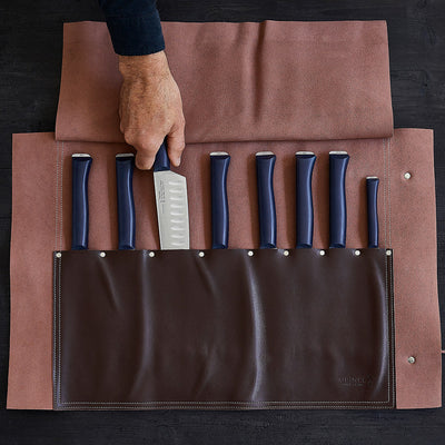 8-Slot Synthetic Leather Chef Knife Carrier-OPINEL USA