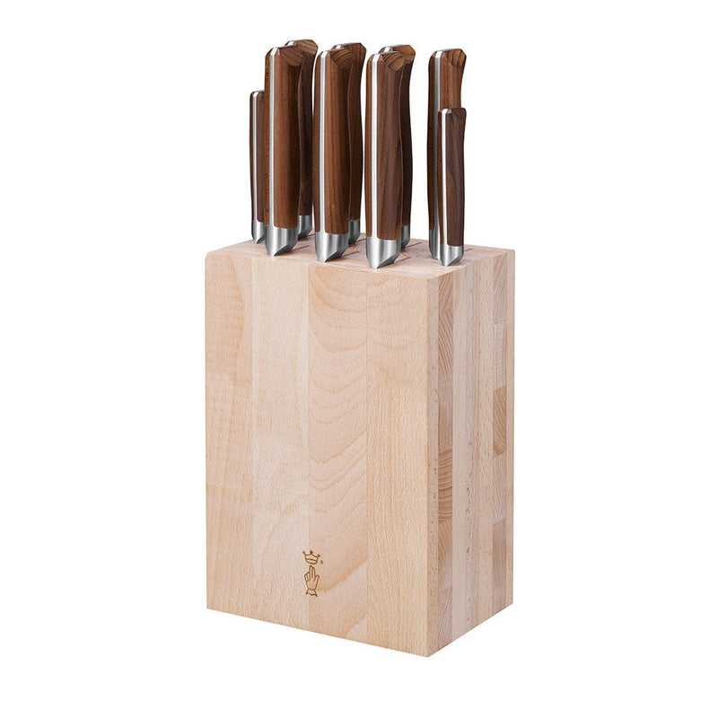 9-Slot Beech Wood Knife Block