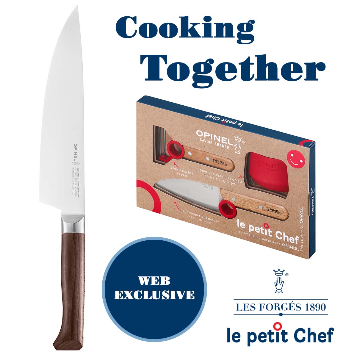 Opinel Le Petit Chef Knife Set & Kids' Apron, Beechwood & Stainless Steel  on Food52