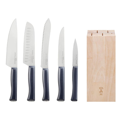 Intempora 5 Piece Chef Knife Set with Block-OPINEL USA