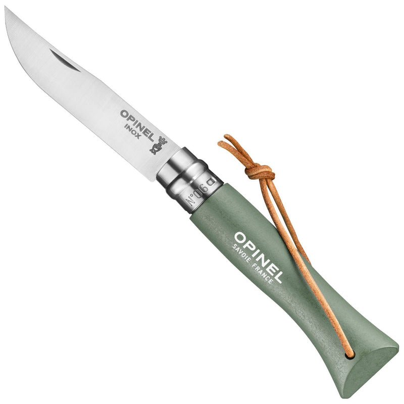 No.06 Stainless Steel Folding Knife with Lanyard-OPINEL USA