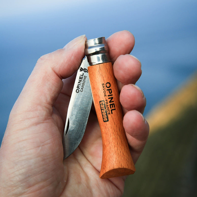 No.08 Carbon Steel Folding Knife with Sheath