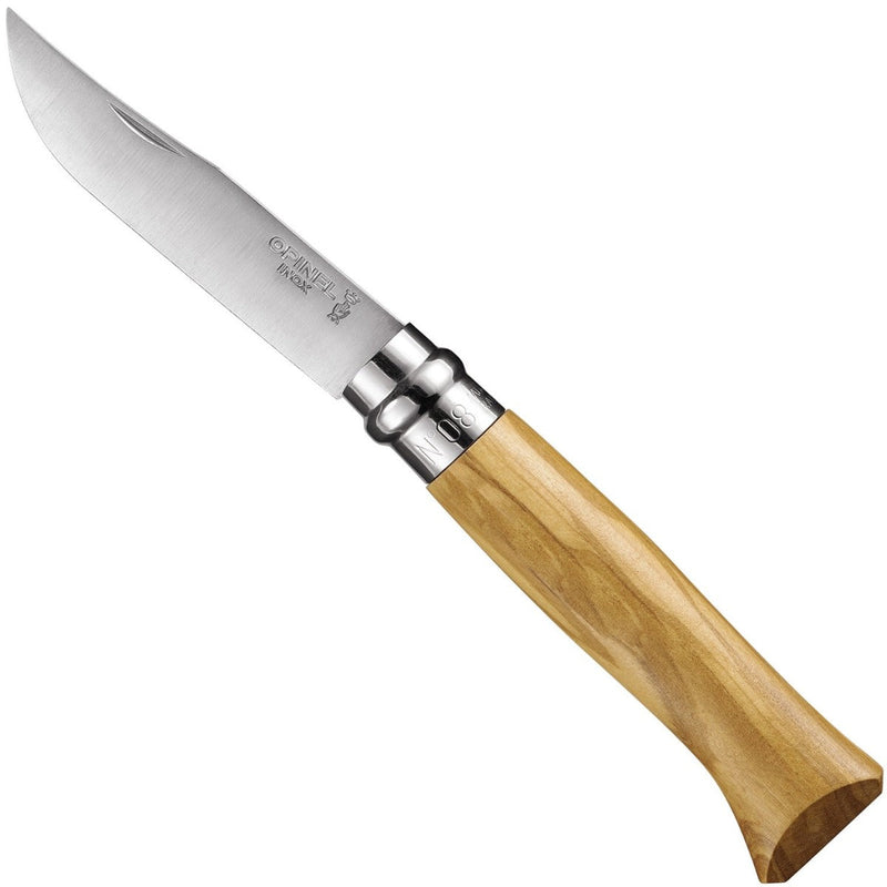 No.08 Olive Wood Folding Knife with Sheath