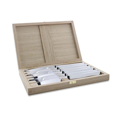 Perpétue 6-Piece Steak Knife Set with Wooden Gift Box-OPINEL USA