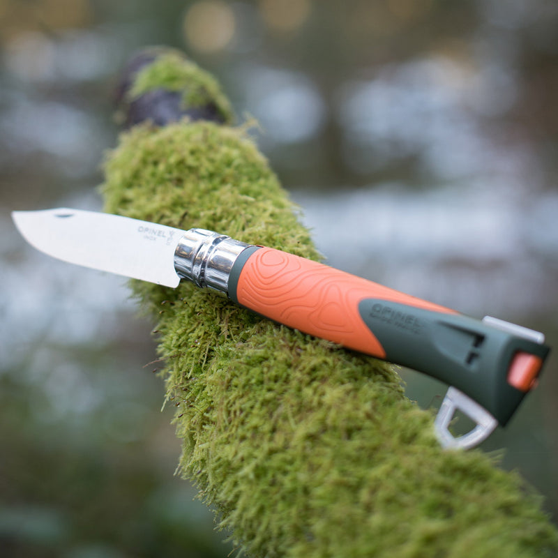 Warehouse Find | No.12 Outdoor Explore Folding Knife With Fire Starter Orange-OPINEL USA