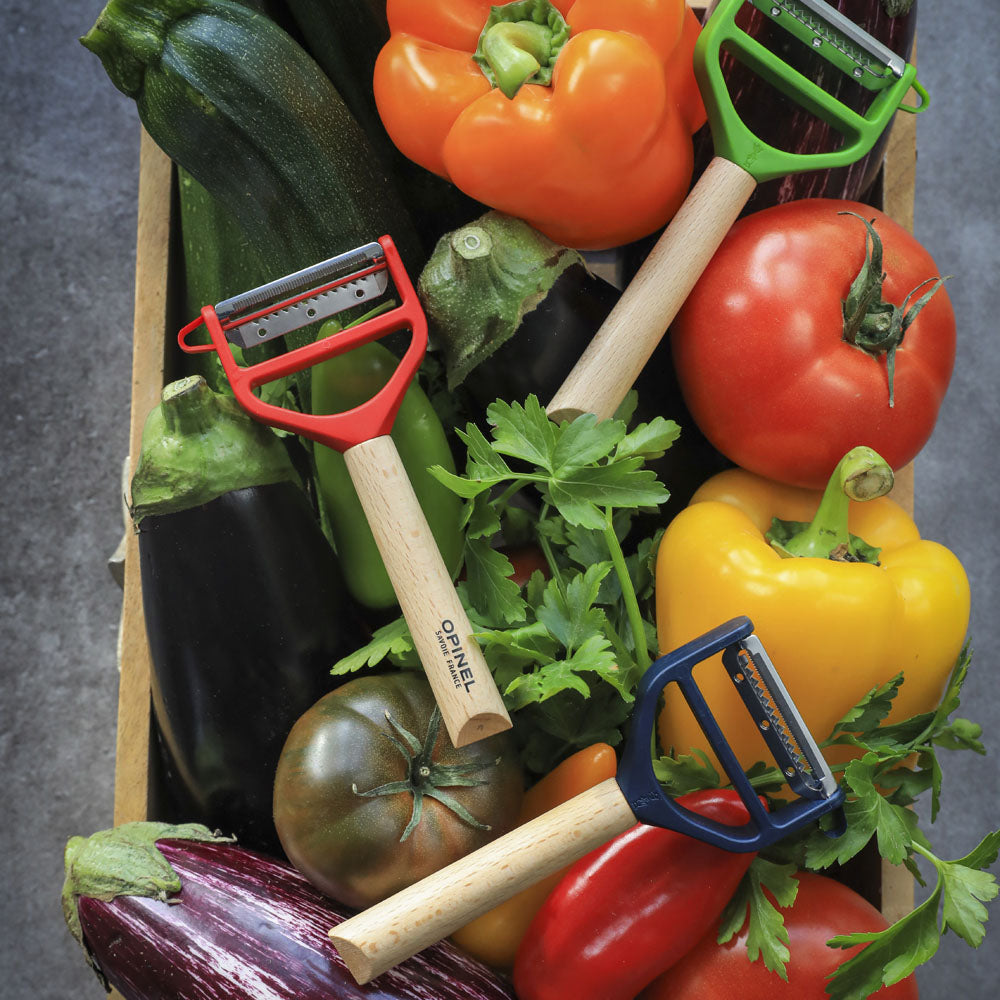 Y Shaped Vegetable Peeler T-Duo Wood Handle-OPINEL USA